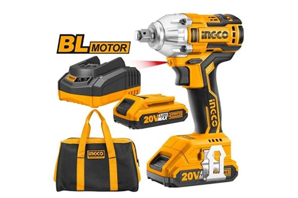 Гайковерт аккумуляторный INGCO CIWLI2001, 300Н/м,20В,2А/ч, Li-ion-2шт,0-1600/0-2400/0о/мин,сумка Гайковерт аккумуляторный INGCO CIWLI2001, 300Н/м,20В,2А/ч, Li-ion-2шт,0-1600/0-2400/0о/мин,сумка