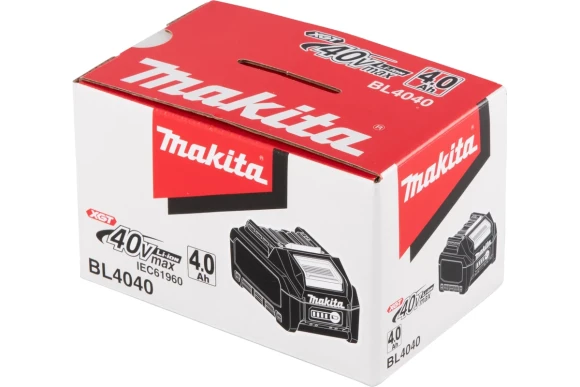 Аккумулятор MAKITA BL4040 XGT. 40В, 4.0A/ч, Li-Ion, индикатор заряда 
