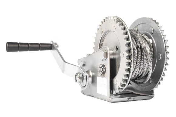 Лебёдка барабанная TOR ЛФ-1200(FD)  0,5т*20м трос