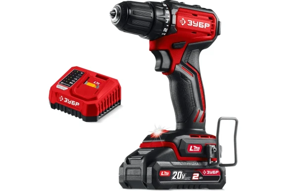 Шуруповёрт(BL) аккум.ЗУБР ДБ-45-21, 20В, 45Н*м, 1400об/мин, АКБ 1-шт (2А*ч), в коробке