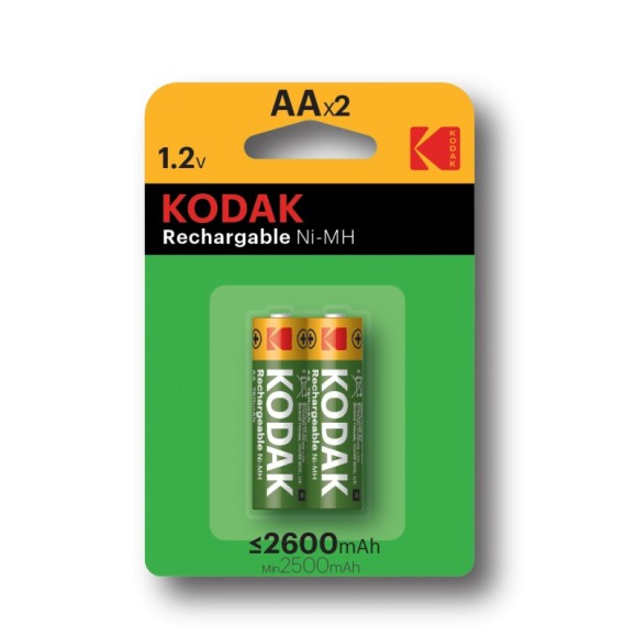 Аккумуляторы АА NiMH 2500А/ч 2шт, Kodak Аккумуляторы АА NiMH 2500А/ч 2шт, Kodak