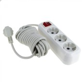 Удлинитель 10м ,3 роз.с заземлением 3,5кВт(16А),ПВС 3*1,0мм,кв, ЭРА Удлинитель 10м ,3 роз.с заземлением 3,5кВт(16А),ПВС 3*1,0мм,кв, ЭРА