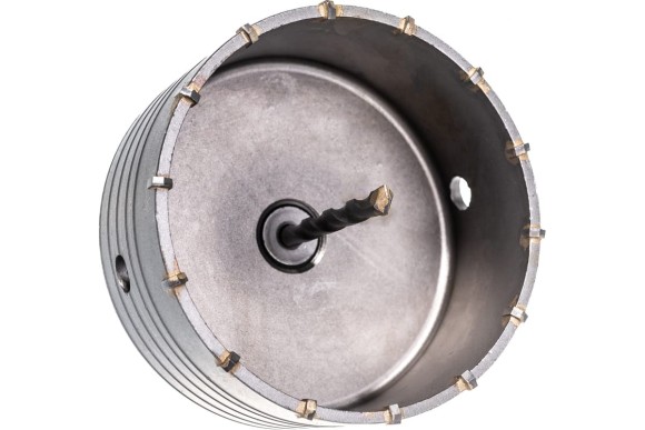 Коронка по бетону/кирпичу 125мм, SDS+, М22, сухой/мокрый, VERTEXTOOLS Коронка по бетону/кирпичу 125мм, SDS+, М22, сухой/мокрый, VERTEXTOOLS