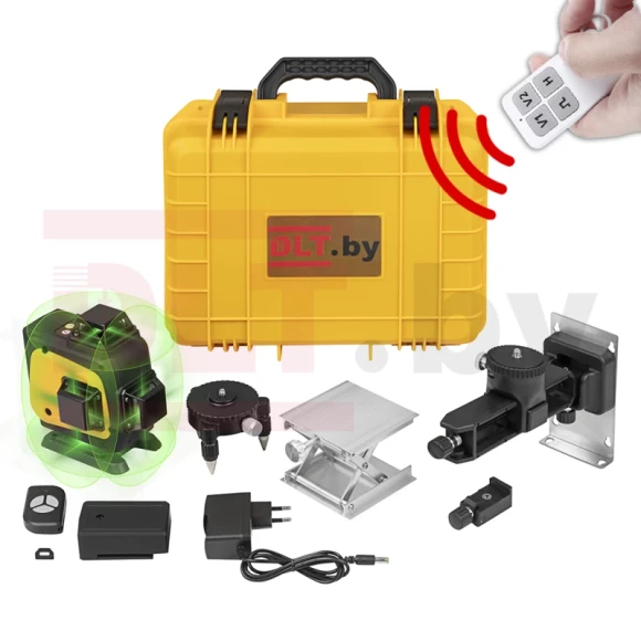 Лазерный нивелир DLT EK-500, 360гр*4,зелёный луч 30м,+/-0,2мм/м Лазерный нивелир DLT EK-500, 360гр*4,зелёный луч 30м,+/-0,2мм/м
