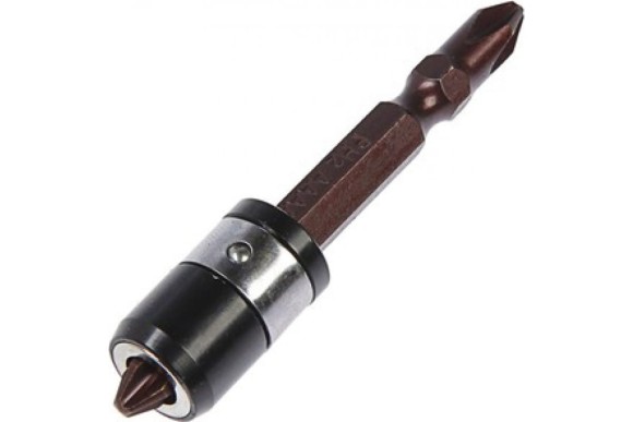 Бита PH2/PH2*65мм двусторонняя +съёмный магнит Vertextools