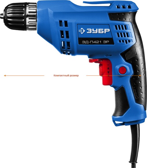 Дрель безударная ЗУБР ЗД-П421 ЭР, 420Вт, патрон 10мм, 0-3300об/мин, в коробке Дрель безударная ЗУБР ЗД-П421 ЭР, 420Вт, патрон 10мм, 0-3300об/мин, в коробке