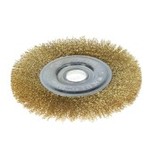Щётка-крацовка дисковая для УШМ 175 х 22.2мм, латунированная сталь, РемоКолор