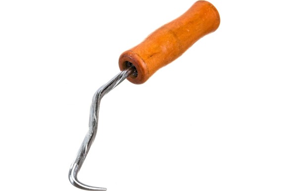 Крюк для вязки проволоки 210мм, деревянная рукоятка Vertextools