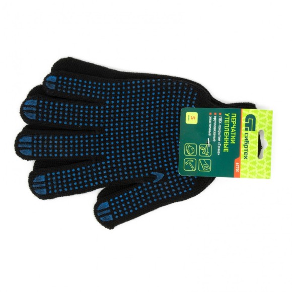 Перчатки трикотажные, акрил, ПВХ-покрытие "Точка", 7 класс,Сибртех Перчатки трикотажные, акрил, ПВХ-покрытие "Точка", 7 класс,Сибртех