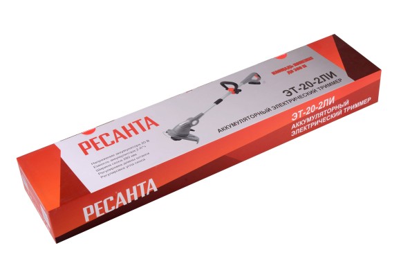 Триммер аккумуляторный Ресанта ЭТ-20-2ЛИ ,20B Li-ion-1шт,леска 28см Триммер аккумуляторный Ресанта ЭТ-20-2ЛИ ,20B Li-ion-1шт,леска 28см