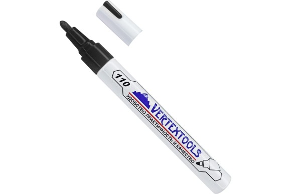 Маркер-краска чёрный нитро-основа 4мм, Vertextools Маркер-краска чёрный нитро-основа 4мм, Vertextools