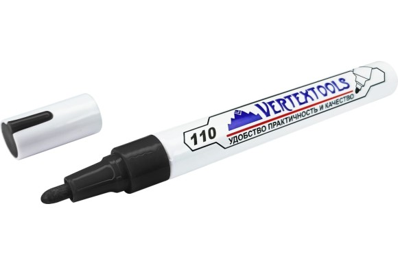 Маркер-краска чёрный нитро-основа 4мм, Vertextools Маркер-краска чёрный нитро-основа 4мм, Vertextools