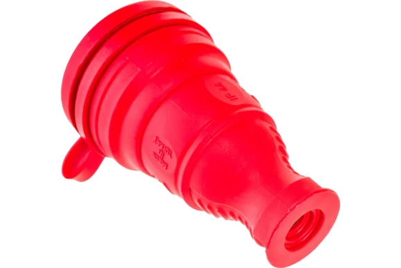 Розетка каучуковая прямая ЭРА 16A с заземл. красная R8-RED-IP44 Розетка каучуковая прямая ЭРА 16A с заземл. красная R8-RED-IP44