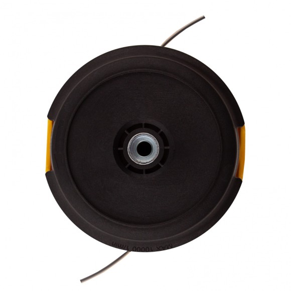 Головка тримерная гайка М10*1,25, с адапторам ,винт М10-М10 алюм.кнопка Denzel 