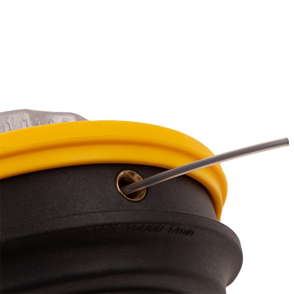 Головка тримерная гайка М10*1,25, с адапторам ,винт М10-М10 алюм.кнопка Denzel 