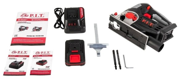 Лобзик аккумуляторный PST20H-80A/1 (20В,пропил 80мм,0-2400об/мин,БЗП,1акб Li-Ion 2Ач,ЗУ 3А,кейс)/PIT Лобзик аккумуляторный PST20H-80A/1 (20В,пропил 80мм,0-2400об/мин,БЗП,1акб Li-Ion 2Ач,ЗУ 3А,кейс)/PIT
