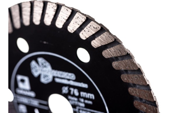 Диск алмазный по керамограниту 76 х 1.3 х 10мм, турбо, сухой/мокрый, GTT700 Trio-Diamond