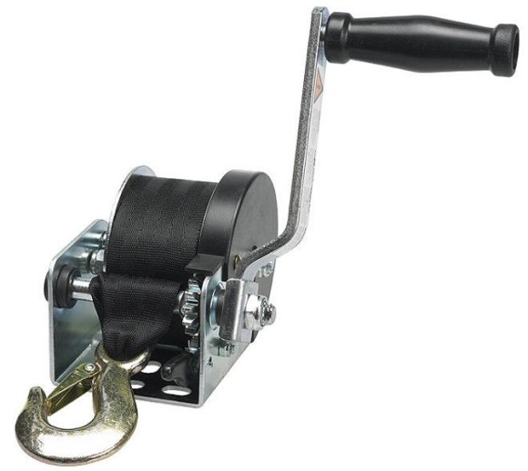 Лебёдка барабанная TOR ЛФ-2500(FD)  1,0т*10м лента