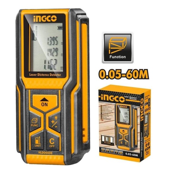 Лазерный дальномер INGCO HLDD0608  60м,+/-2мм