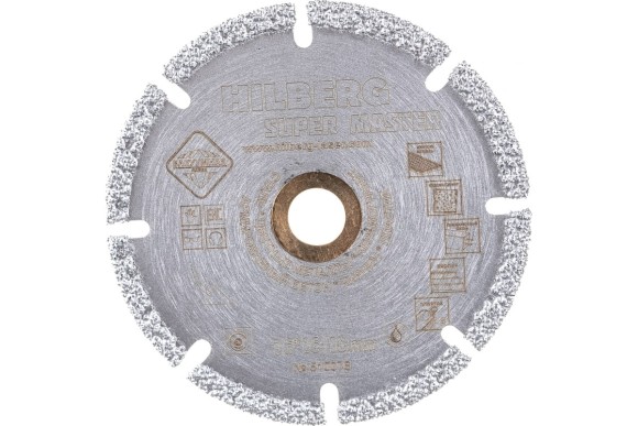 Диск отрезной 76 х 1х 10мм алмазный по металлу Hilberg Super Master 510076 Диск отрезной 76 х 1х 10мм алмазный по металлу Hilberg Super Master 510076