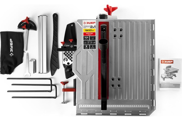 Пила торцовочная комбинир. ЗУБР ЗПТК-305-1900, 1900Вт, 305*30мм, 90° 180/85мм, 45° 150/55мм Пила торцовочная комбинир. ЗУБР ЗПТК-305-1900, 1900Вт, 305*30мм, 90° 180/85мм, 45° 150/55мм