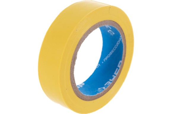 Изолента ПВХ жёлтая 15мм х 10 м ЗУБР Электрик Изолента ПВХ жёлтая 15мм х 10 м ЗУБР Электрик