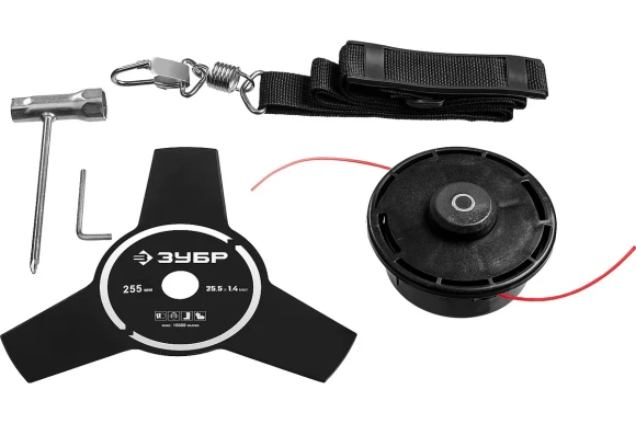 Триммер электрич. ЗУБР КСВ-38-1300, 1300Вт, диск 255 х 25.4мм, леска 2мм, скашивание 255/380мм