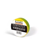 Изолента жёлто-зелёная ПВХ 20м, ширина 19мм, толщина 0.15мм, FORTISFLEX Изолента жёлто-зелёная ПВХ 20м, ширина 19мм, толщина 0.15мм, FORTISFLEX