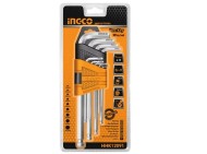 Набор шестигранников с шаром INGCO HHK12091  9 шт, 1,5-10мм. Набор шестигранников с шаром INGCO HHK12091  9 шт, 1,5-10мм.