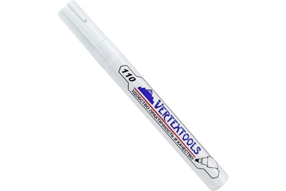 Маркер-краска белый нитро-основа 4мм, Vertextools Маркер-краска белый нитро-основа 4мм, Vertextools