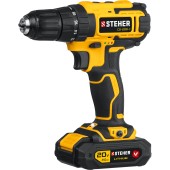 Шуруповёрт аккум. STEHER  CD-200-1, 20В, 40Н*м, 1350об/мин, АКБ 1-шт (2А*ч), в кейсе