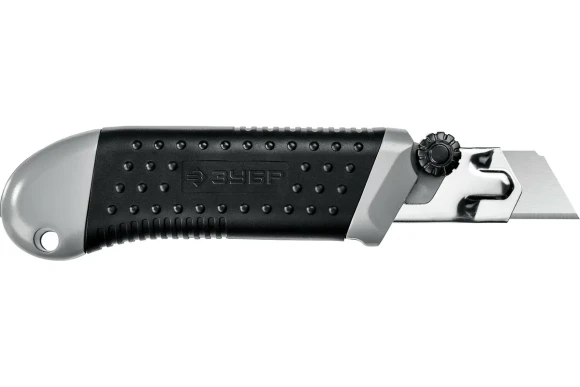 Нож с автофиксатором 25мм, металлический корпус, ТИТАН-25 ЗУБР Нож с автофиксатором 25мм, металлический корпус, ТИТАН-25 ЗУБР