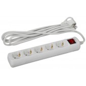 Удлинитель 5м ,5 роз.с заземлением ,с выключат.3,5кВт(16А),ПВС 3*1,0мм,кв, ЭРА Удлинитель 5м ,5 роз.с заземлением ,с выключат.3,5кВт(16А),ПВС 3*1,0мм,кв, ЭРА