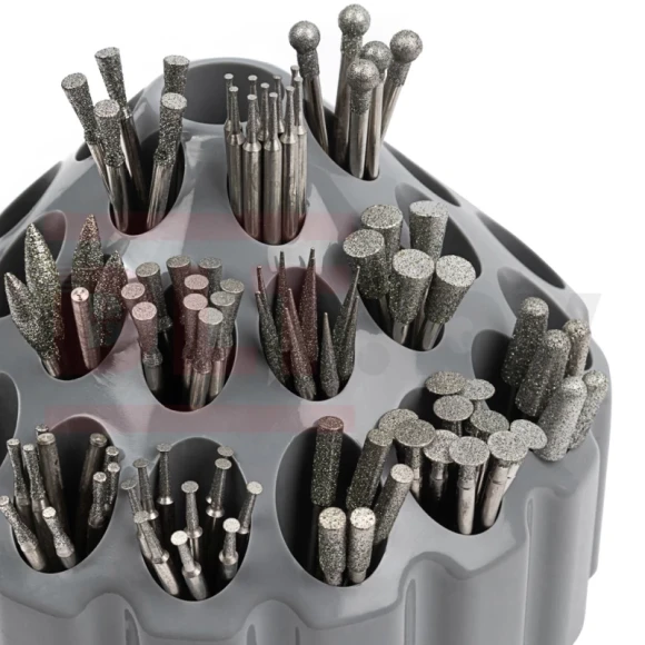 Набор алмазных фрез для гравировальной машинки, 256шт, Набор алмазных фрез для гравировальной машинки, 256шт,