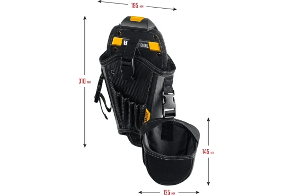 Кобура для шуруповёрта большая +доп карман FastClip KH-5 KRAFTOOL Кобура для шуруповёрта большая +доп карман FastClip KH-5 KRAFTOOL