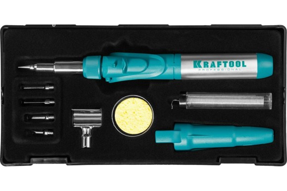 Паяльник газовый 3 в 1,пьезоподжиг,5 насадок,припой KRAFTOOL Паяльник газовый 3 в 1,пьезоподжиг,5 насадок,припой KRAFTOOL